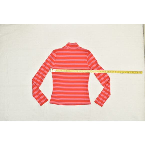 Maeve Anthropologie Sweater Womens Small Pink Striped Turtleneck Long Sleeve Top - Picture 4 of 8